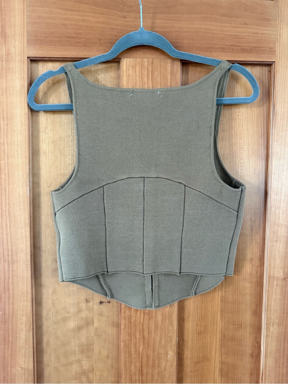 Anthropologie Corset Style Tank Top with Clasps - Picture 2 of 7